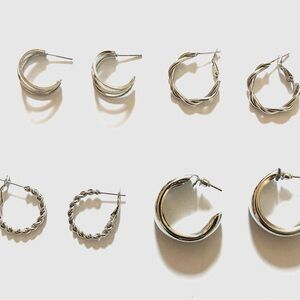 Chic Vintage Silver Hoop Earrings Collection